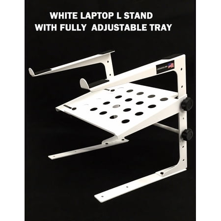 New White CedarsLink Laptop Computer L Stand For DJ W/Storage Shelf DJ Pro Audio price history on PriceWatchPro