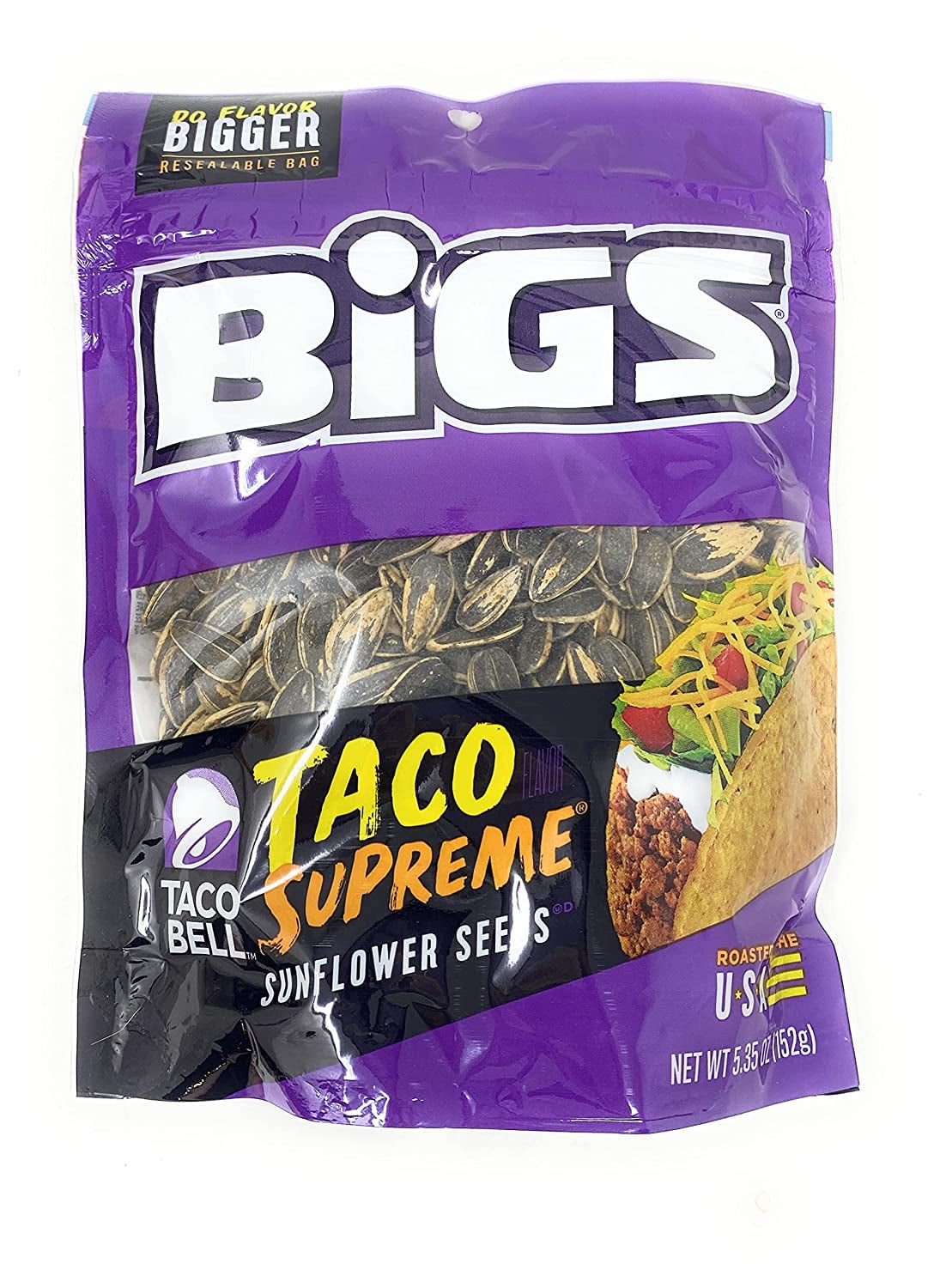 BiGS Sunflower Seeds 5.35oz 1 bag (Taco Bell Supreme)
