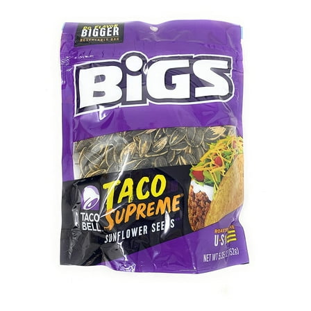 BiGS Sunflower Seeds 5.35oz - 1 bag (Taco Bell Supreme)