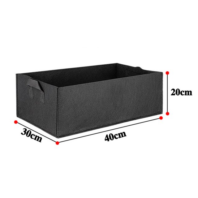 Sktrjpolfis Fabric Raised Garden Bed, Breathable Rectangular Planting Bag for Balcony Garden