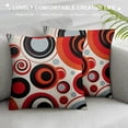thumbnail image 3 of COMIO  Red Throw Pillow Covers Black and Grey Decorative Throw Pillow Covers Modern Abstract Stripes White Geometric Pattern,for Couch Sofa Bed Living Room Farmhouse Home Decor, 3 of 5