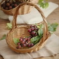 thumbnail image 7 of TOPRenddon Multipurpose Woven Basket Decoration Large Woven Picnic Fruits Bathroom，Rattan Basket with Handle Multipurpose Woven Basket Decoration Large Woven Harvest Basket, 7 of 7