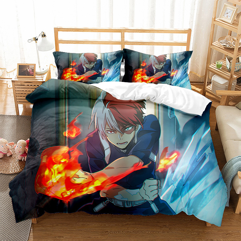 Anime My Hero Academia Bedding Bed Set 3Piece Comfy Cartoon Deku