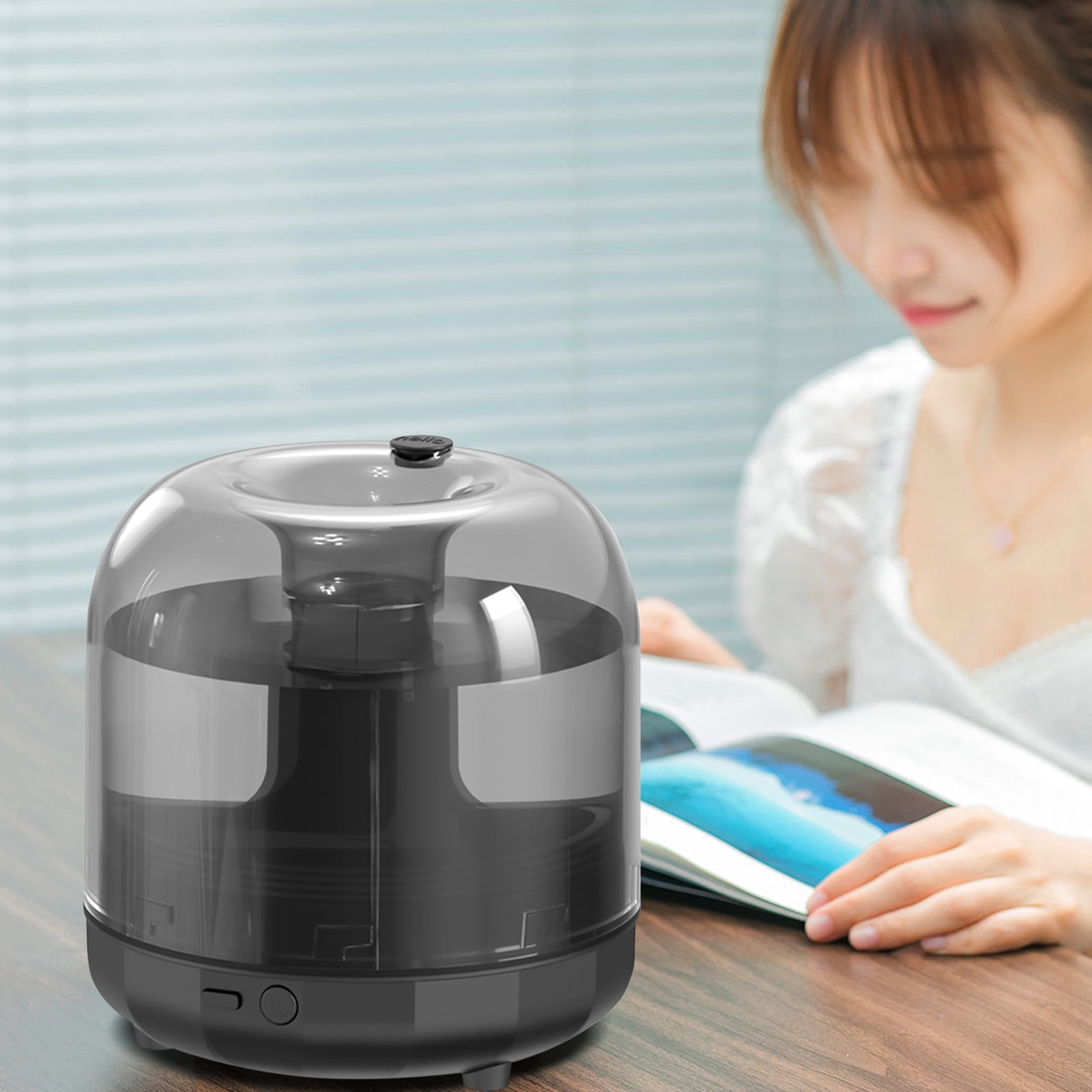 Humidifier Large Room,500Ml Small Quiet Easy-To-Clean USB Cool Mist Humidifier (Black),for Baby Nursery and Plant