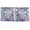 Violet Floral Stained Glass, variant on Haosy 2 Panels Rod Pocket Tier Curtains 27 x 24 Light Filtering Privacy Patchwork Semi Sheer for Kitchen Bathroom, Watercolor Blue Purple Palm Leaves