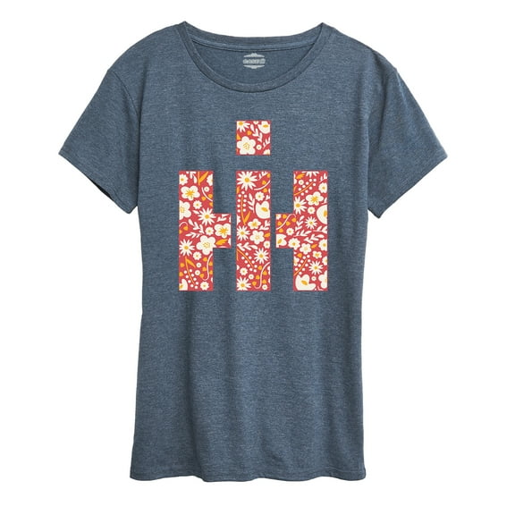 International Harvester Floral Fill Logo - Women's Short Sleeve Graphic T-Shirt