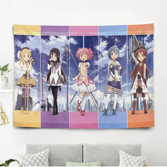 Tapestry for Puella Magi Madoka Magica Wall Hanging Bedroom Dorm Wall Art Decorations Funny Backgrounds Banner Party Poster Kids Girls Teens Gifts Funny 40×60 inch