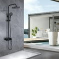 thumbnail image 3 of Exposed Rainfall Shower Head with Hand Shower Head and Tub Filler with Rough-in Valve, 3 of 5