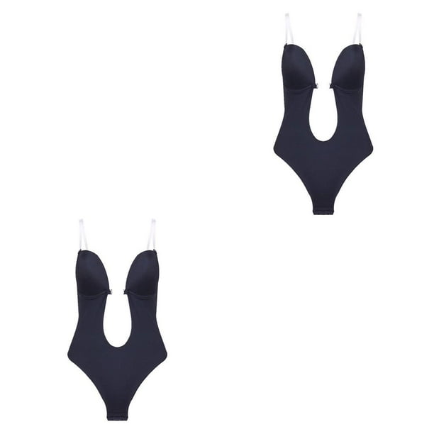 Minnieouse Ropa interior en forma de U Ropa interior con escote en V profundo Fácil de usar Diseño de entrepierna abierta Sujetador sin espalda ajustable Type2 NO2 Minnieouse CBP233327