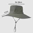 thumbnail image 3 of UPF 50+ Men's Sun Hat Wide Brim Bucket Hat UV Protection Hat for Mens Womens Beach Sai Gardening Golf Fishing Adjustable Fit, Chin Strap Gray Free Size, 3 of 6
