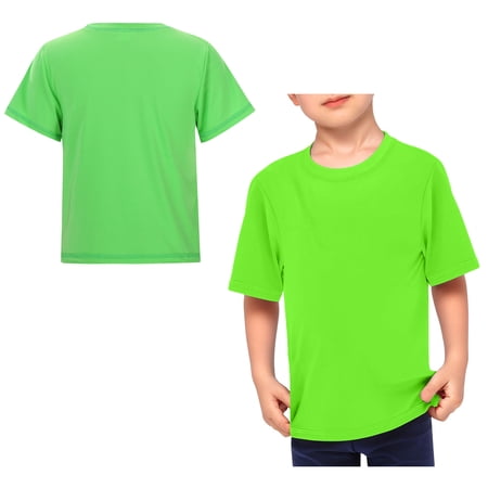 Rash Guard Swim Shirts for Boys Short Sleeve Protection Sun Shirt Quick Dry Water Shirts for Beach Surf 11-12 Years