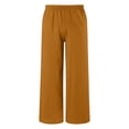 thumbnail image 4 of CPNG Girls Daily Casual Baggy Solid Color Pants Teen Girls Straight Soft Pants Loose Pockets Elastic Waist Pants(Brown,12-13 Years), 4 of 5