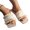 White, variant on WIZUTIZ Womens Shower Shoes Soft Retro Lightweight Slide Sandals Women Summer Tassel Shower Shoes Slide Sandals Knitted BOHO Beach Slippers Outdoor Non-Slip Slides Anniversary Gifts