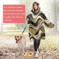 thumbnail image 4 of Black Gold White Marble Pattern Wearable Oversized Blanket,Wearable Blanket Hoodie for Adults,Cozy Hooded Blankets with Super Pockets,Super Warm Fuzzy Pullover for Women & Men, 4 of 6