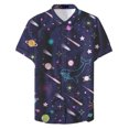 thumbnail image 1 of Camisas s Para Hombre Manga Corta Camisa de manga corta para hombre, con botones estampados, camisas de vestir de playa de verano (Grey, XXL), 1 of 2