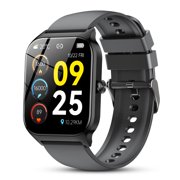 New Smart Watch Fits for Android and IPhone, 1.85 inch Fitness Tracker, Men Womens Smartwatch with Answer/Make Calls/Message Reminder/112+ Sports Modes, IP68 Waterproof, for Gift Black