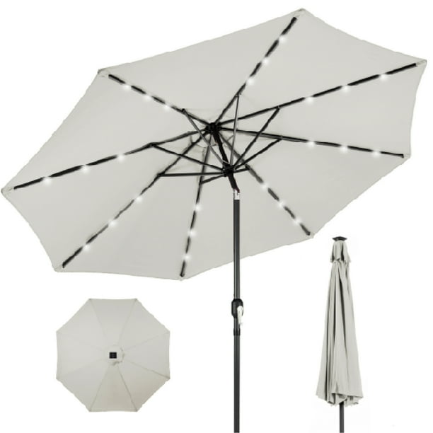 Best Choice Products 10ft Solar LED Lighted Patio Umbrella w/ Tilt