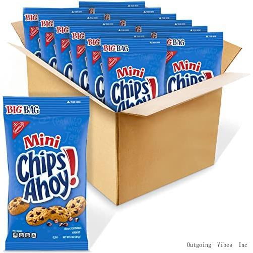 CHIPS AHOY! Mini Original Chocolate Chip Cookies, 12 3 Oz Big Bags