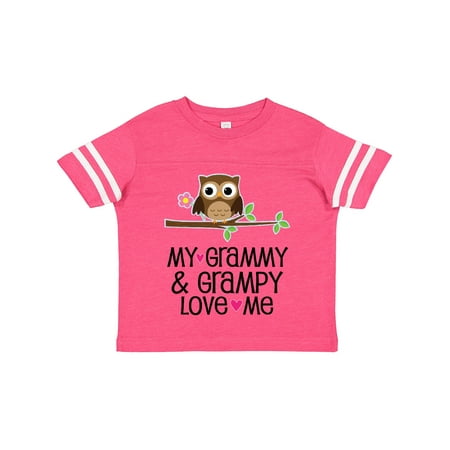 

Inktastic Grammy and Grampy Love Me Owl Gift Toddler Toddler Girl T-Shirt