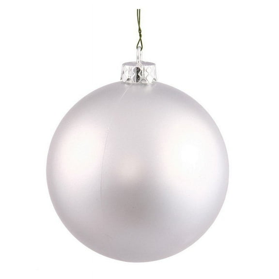 Vickerman 4.75" Silver Matte Ball Ornament, 4 per Bag
