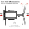 thumbnail image 5 of Ultra Slim Full Motion Articulating Tv Wall Mount, Supports 24-55 Inch Screens, Vesa Compatible, With Adjustable Tilt & Swivel For Comfortable Viewing Experience, Includes, 5 of 5
