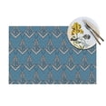 thumbnail image 4 of XMXY Woven Placemats Set of 4 PCS, Blue Masonic Geometry Table Mats Washable Heat Resistant Placemats, 4 of 6