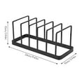 thumbnail image 2 of Euro Kitchen Organizer for Plates, Cutting Boards Bakeware Reusable Containers, and Lids Holder Rack Black, 2 of 8