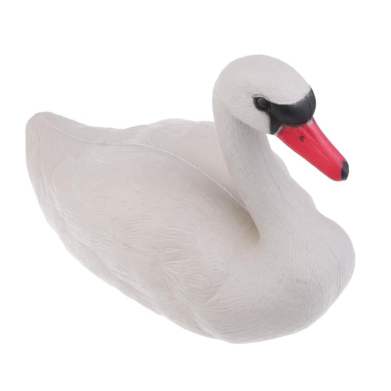 Garden Decors Pest Scarer 2 Piecss Floating Swan Decoy for Hunting Fishing 