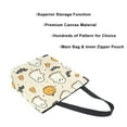 thumbnail image 3 of FORMRS Womens Canvas Tote Bag with Zipper Inner Pocket Shoulder Handbag, Halloween Cute Ghosts, 3 of 7