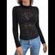 thumbnail image 3 of Blusas de de Larga para Mujer, Cuello Alto, Transparentes, para Salir, Ropa de Club Negro S, 3 of 9