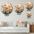 thumbnail image 4 of Designart "Peach Blossoming composition II" Abstract Botanicals Oversized Wall Clock, 4 of 5