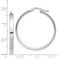 thumbnail image 4 of FB Jewels 14K White Gold Rhodium Hoop Earrings, 4 of 4
