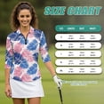 thumbnail image 7 of Uorisanigo Palm Leaves Women's Golf Shirt Size L Versatile Moisture Wicking Casual Tennis Activewear Comfortable Breathable 3/4 Sleeve Athletic Tops with Zip Up Collar for Women, 7 of 7