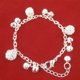 thumbnail image 3 of Versión coreana de estilo nacional, campana de aleación, bola plateada, tobillera, tobillera, sentido superior, nicho, pulsera Joker, joyería, 3 of 6