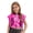 Hot Pink, variant on Kids Girls Metallic Dance Vest Sleeveless Zipper Mock Neck Shiny Jacket for Hip-hop Stage Blue 6