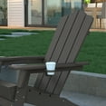 thumbnail image 6 of Emma + Oliver Adirondack Rocking Chair with Cup Holder, Weather Resistant HDPE Adirondack Rocking Chair in Gray, 6 of 11