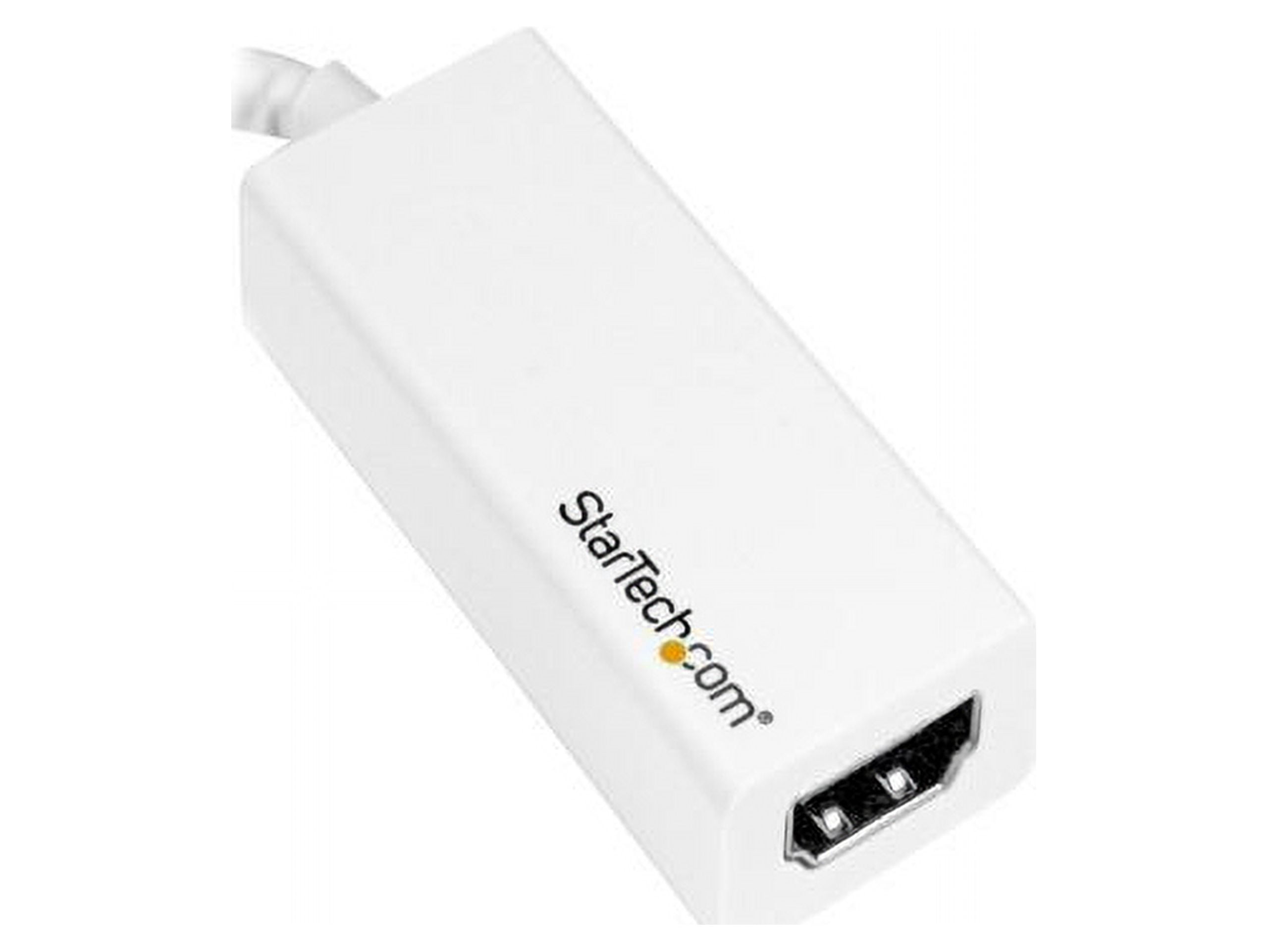 StarTech.com CDP2HD4K60W USB C to HDMI Adapter - White - 4K 60Hz - Thunderbolt 3 Compatible - USB Type C to HDMI Dongle Converter (CDP2HD4K60W)
