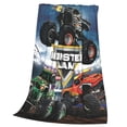 thumbnail image 3 of Monster Trucks-Ja-m Soft Micro Fleece Cozy Throw Blanket Lightweight Fuzzy Flannel Blankets Sofa Decor Gifts, 3 of 9