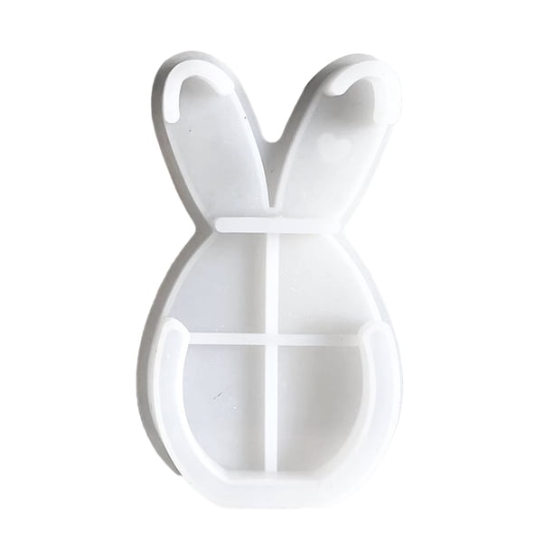 Molde de silicona flexible para conejito de Pascua, para chocolate, fondant, caramelos, cubitos de hielo, apto para lavavajillas, decoración 3D de Pascua.