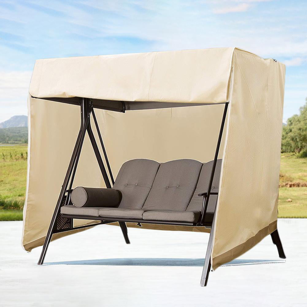 willstar 2-Seater Patio Swing Chair Cover Outdoor Hammock Cover Waterproof Dustproof Windproof Furniture Protector 