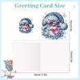 thumbnail image 2 of 6pcs Diamond Painting Kit Greeting Cards, Fashionable Santa Claus 5D Handmade Art Birthday Holiday Gift Cards with Envelopes, 2 of 7