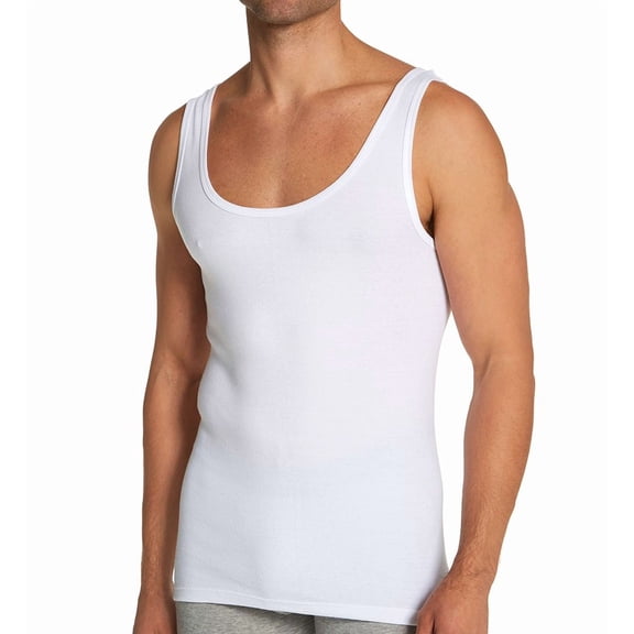 Men's Calida 11010 Cotton Classic Athletic Tank (White L)
