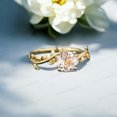 JEWELRYTREASURE 5 mm / 1 Ct Morganite Engagement Ring Yellow Gold ...