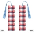 thumbnail image 2 of Kdxio Heart Plaid Print Metal Tassel Bookmarks,Perfect Gift for Art Lovers and Bookworms Metal Bookmarks for Women, 2 of 8