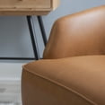 thumbnail image 2 of Linon Hoylake Faux Leather Club Accent Chair, Caramel, 2 of 16