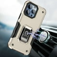 thumbnail image 3 of Bemz Phone Case for iPhone 15 Pro Max with Tempered Glass Screen Protector, Camera Protection Heavy Duty Shockproof Protection Magnetic Mount Stand Cover (Titanium Gold), 3 of 6