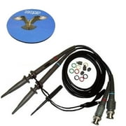 HQRP 100MHZ TWO Oscilloscope clip probes T5100 for Tektronix HP ; X1, X10, 2 Units + Accessories Replacement + Coaster