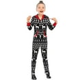 thumbnail image 6 of Yuanyu Christmas Pajamas One-Piece Jumpsuit Sets Footed Homewear Matching Family Parent-child PJ's with Long Sleeve Loungewear Sleepwear, 6 of 6