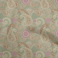 thumbnail image 1 of oneOone Cotton Poplin Dusty Green Fabric Paisleys Craft Projects Decor Fabric Printed By The Yard 42 Inch Wide-36, 1 of 1