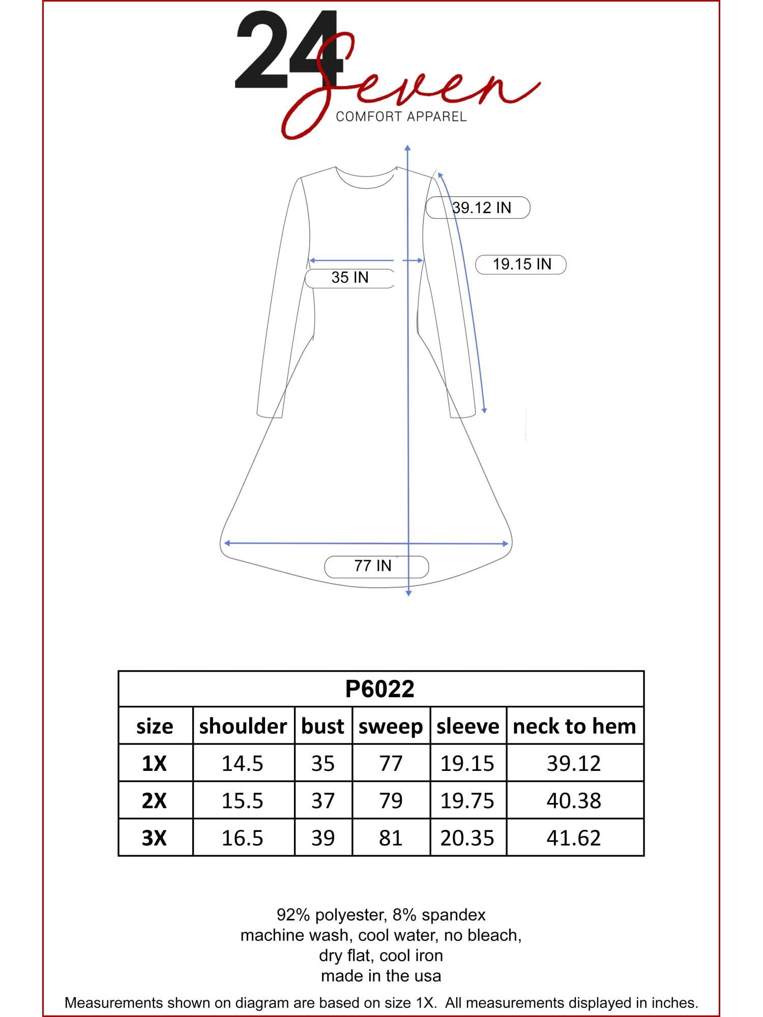24/7 Comfort Apparel Women's Plus Size Perfect Fit and Flare Pocket Dress
